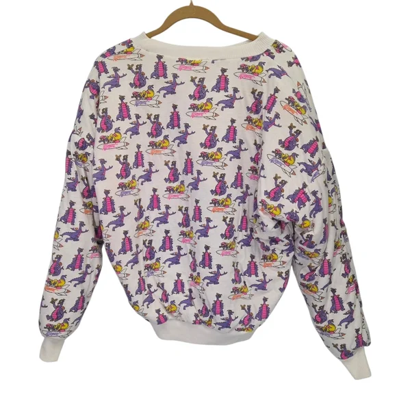 Disney Epcot Vintage 80s Puffy Figment Reversible Sweatshirt Size L/XL - Picture 4 of 7